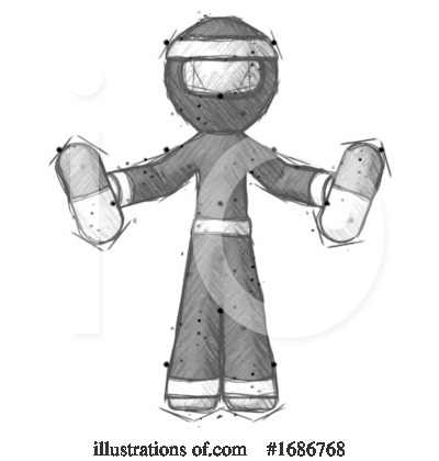 Royalty-Free (RF) Ninja Clipart Illustration by Leo Blanchette - Stock Sample #1686768