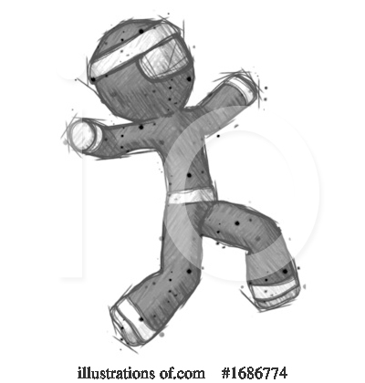 Royalty-Free (RF) Ninja Clipart Illustration by Leo Blanchette - Stock Sample #1686774
