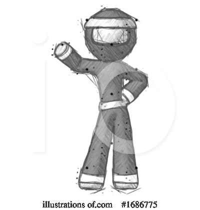 Royalty-Free (RF) Ninja Clipart Illustration by Leo Blanchette - Stock Sample #1686775
