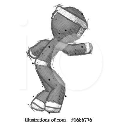 Royalty-Free (RF) Ninja Clipart Illustration by Leo Blanchette - Stock Sample #1686776