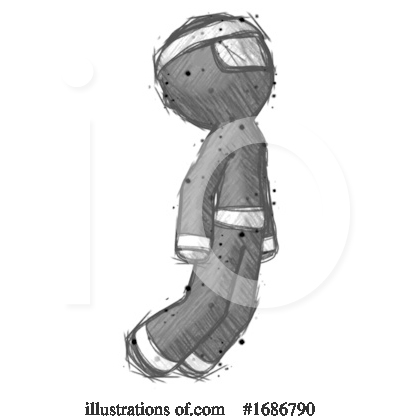 Royalty-Free (RF) Ninja Clipart Illustration by Leo Blanchette - Stock Sample #1686790