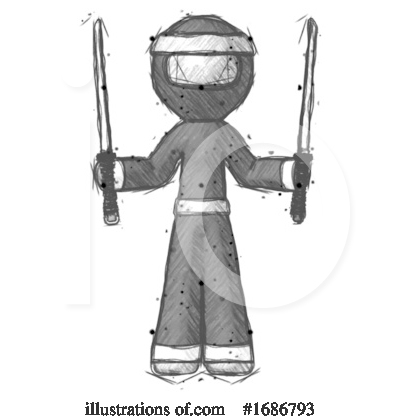 Royalty-Free (RF) Ninja Clipart Illustration by Leo Blanchette - Stock Sample #1686793