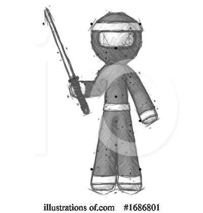 Royalty-Free (RF) Ninja Clipart Illustration by Leo Blanchette - Stock Sample #1686801