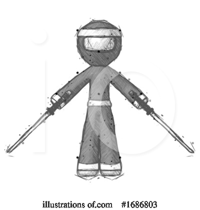Royalty-Free (RF) Ninja Clipart Illustration by Leo Blanchette - Stock Sample #1686803
