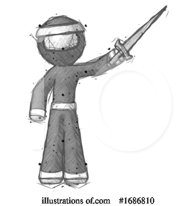 Royalty-Free (RF) Ninja Clipart Illustration by Leo Blanchette - Stock Sample #1686810