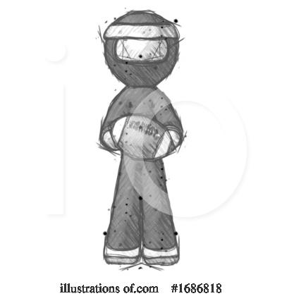 Royalty-Free (RF) Ninja Clipart Illustration by Leo Blanchette - Stock Sample #1686818