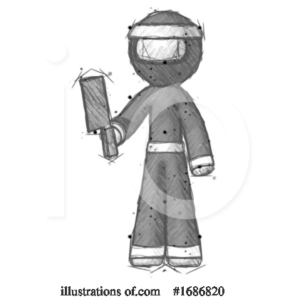 Royalty-Free (RF) Ninja Clipart Illustration by Leo Blanchette - Stock Sample #1686820