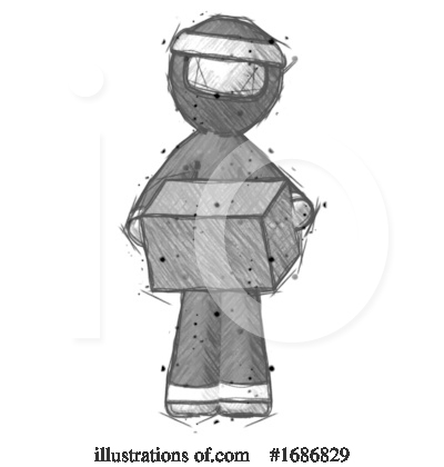 Royalty-Free (RF) Ninja Clipart Illustration by Leo Blanchette - Stock Sample #1686829