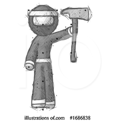 Royalty-Free (RF) Ninja Clipart Illustration by Leo Blanchette - Stock Sample #1686838