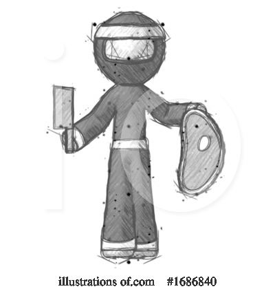 Royalty-Free (RF) Ninja Clipart Illustration by Leo Blanchette - Stock Sample #1686840