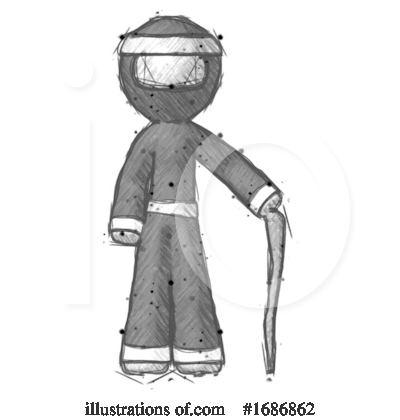 Royalty-Free (RF) Ninja Clipart Illustration by Leo Blanchette - Stock Sample #1686862