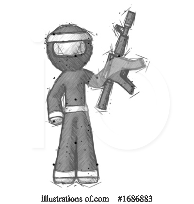 Royalty-Free (RF) Ninja Clipart Illustration by Leo Blanchette - Stock Sample #1686883