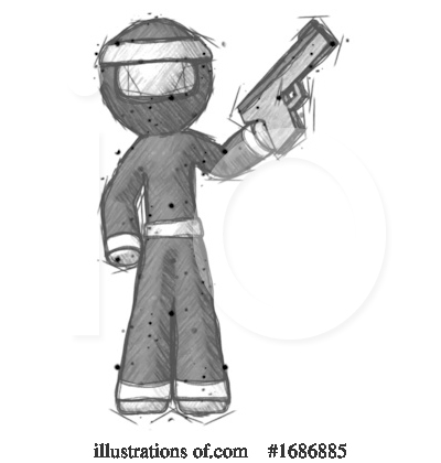 Royalty-Free (RF) Ninja Clipart Illustration by Leo Blanchette - Stock Sample #1686885