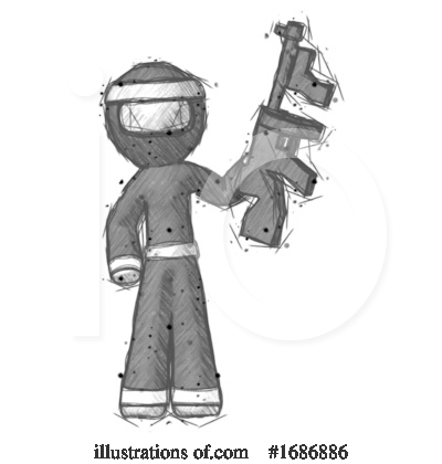 Royalty-Free (RF) Ninja Clipart Illustration by Leo Blanchette - Stock Sample #1686886