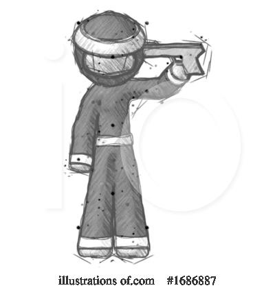Royalty-Free (RF) Ninja Clipart Illustration by Leo Blanchette - Stock Sample #1686887