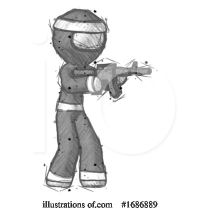 Royalty-Free (RF) Ninja Clipart Illustration by Leo Blanchette - Stock Sample #1686889
