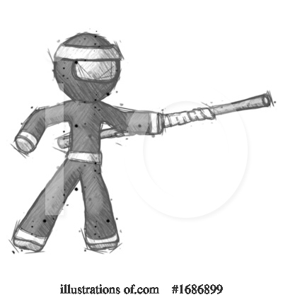 Royalty-Free (RF) Ninja Clipart Illustration by Leo Blanchette - Stock Sample #1686899