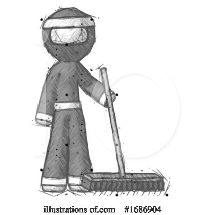 Royalty-Free (RF) Ninja Clipart Illustration by Leo Blanchette - Stock Sample #1686904