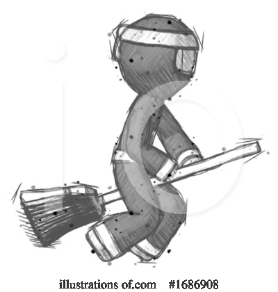 Royalty-Free (RF) Ninja Clipart Illustration by Leo Blanchette - Stock Sample #1686908