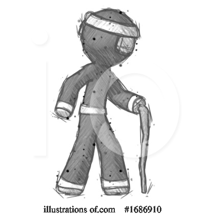 Royalty-Free (RF) Ninja Clipart Illustration by Leo Blanchette - Stock Sample #1686910