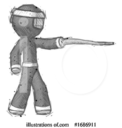 Royalty-Free (RF) Ninja Clipart Illustration by Leo Blanchette - Stock Sample #1686911