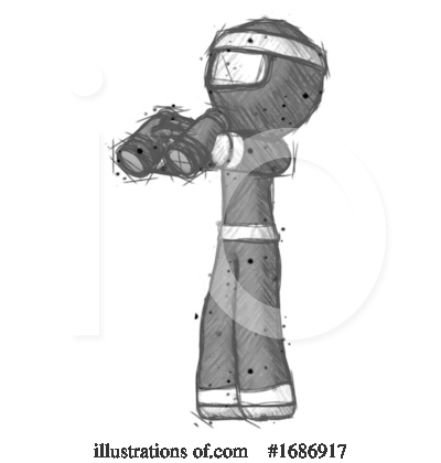 Royalty-Free (RF) Ninja Clipart Illustration by Leo Blanchette - Stock Sample #1686917