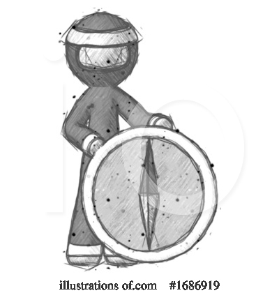 Royalty-Free (RF) Ninja Clipart Illustration by Leo Blanchette - Stock Sample #1686919