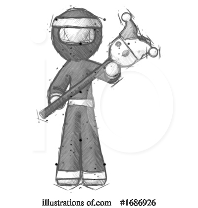 Royalty-Free (RF) Ninja Clipart Illustration by Leo Blanchette - Stock Sample #1686926