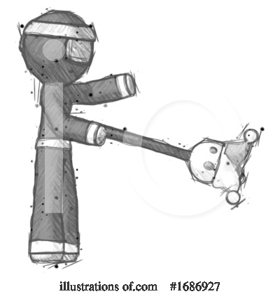 Royalty-Free (RF) Ninja Clipart Illustration by Leo Blanchette - Stock Sample #1686927