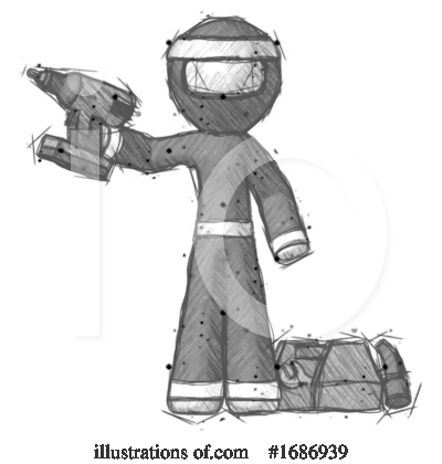 Royalty-Free (RF) Ninja Clipart Illustration by Leo Blanchette - Stock Sample #1686939
