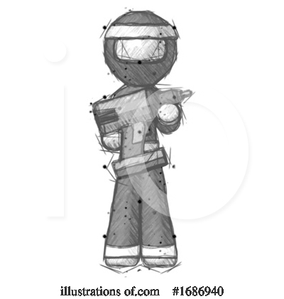 Royalty-Free (RF) Ninja Clipart Illustration by Leo Blanchette - Stock Sample #1686940
