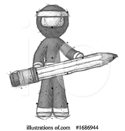 Royalty-Free (RF) Ninja Clipart Illustration by Leo Blanchette - Stock Sample #1686944