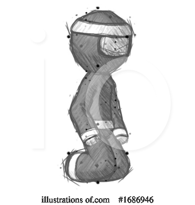 Royalty-Free (RF) Ninja Clipart Illustration by Leo Blanchette - Stock Sample #1686946