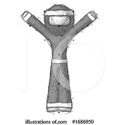 Royalty-Free (RF) Ninja Clipart Illustration by Leo Blanchette - Stock Sample #1686950