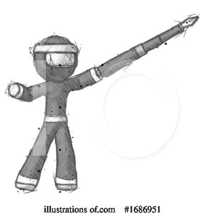 Royalty-Free (RF) Ninja Clipart Illustration by Leo Blanchette - Stock Sample #1686951