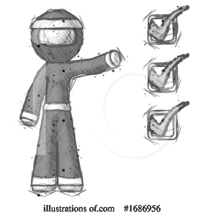 Royalty-Free (RF) Ninja Clipart Illustration by Leo Blanchette - Stock Sample #1686956