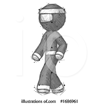 Royalty-Free (RF) Ninja Clipart Illustration by Leo Blanchette - Stock Sample #1686961