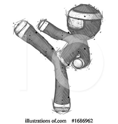Royalty-Free (RF) Ninja Clipart Illustration by Leo Blanchette - Stock Sample #1686962