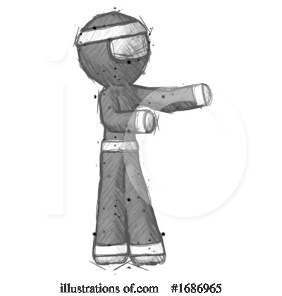 Royalty-Free (RF) Ninja Clipart Illustration by Leo Blanchette - Stock Sample #1686965