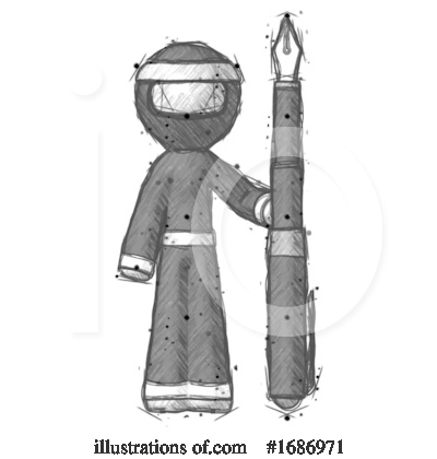 Royalty-Free (RF) Ninja Clipart Illustration by Leo Blanchette - Stock Sample #1686971