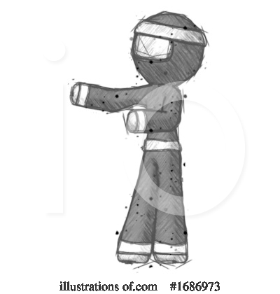 Royalty-Free (RF) Ninja Clipart Illustration by Leo Blanchette - Stock Sample #1686973