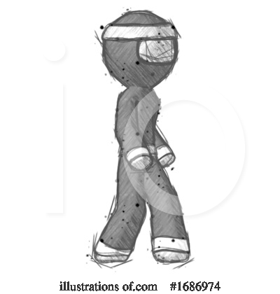 Royalty-Free (RF) Ninja Clipart Illustration by Leo Blanchette - Stock Sample #1686974