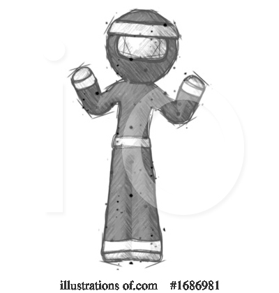 Royalty-Free (RF) Ninja Clipart Illustration by Leo Blanchette - Stock Sample #1686981