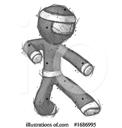 Royalty-Free (RF) Ninja Clipart Illustration by Leo Blanchette - Stock Sample #1686995