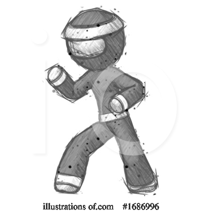 Royalty-Free (RF) Ninja Clipart Illustration by Leo Blanchette - Stock Sample #1686996