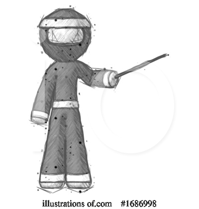 Royalty-Free (RF) Ninja Clipart Illustration by Leo Blanchette - Stock Sample #1686998