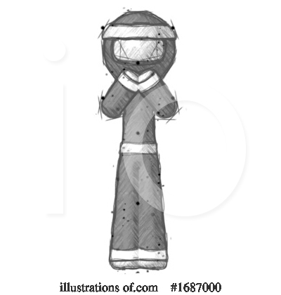 Royalty-Free (RF) Ninja Clipart Illustration by Leo Blanchette - Stock Sample #1687000