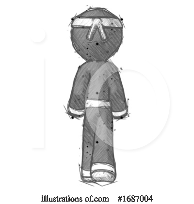 Royalty-Free (RF) Ninja Clipart Illustration by Leo Blanchette - Stock Sample #1687004