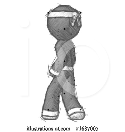 Royalty-Free (RF) Ninja Clipart Illustration by Leo Blanchette - Stock Sample #1687005