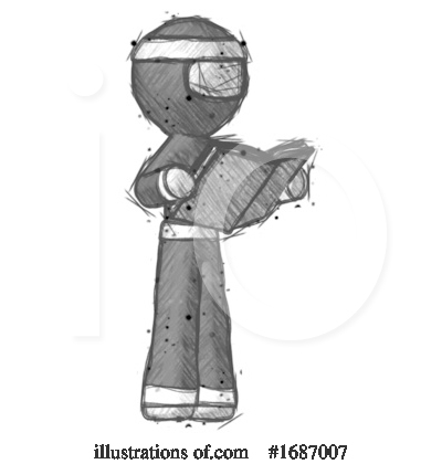 Royalty-Free (RF) Ninja Clipart Illustration by Leo Blanchette - Stock Sample #1687007